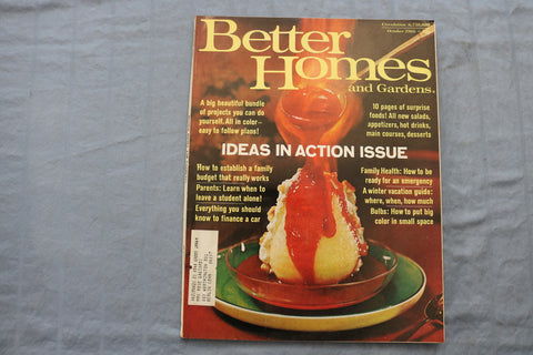 1966 OCTOBER BETTER HOMES AND GARDENS MAGAZINE - IDEAS IN ACTION COVER - E 9692