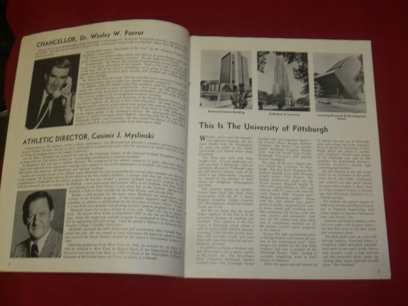 1976-1977 UNIVERSITY OF PITTSBURGH BASKETBALL YEARBOOK - J 4268