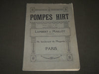 1900'S POMPES HIRT - MOTEURS MOTO-PUMPS FRENCH CATALOGUE - FR 438