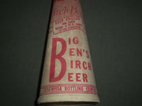 VINTAGE BIG BEN'S BIRCH BEER 1 QUART LIQUID CONTAINER - CATAWISSA PA