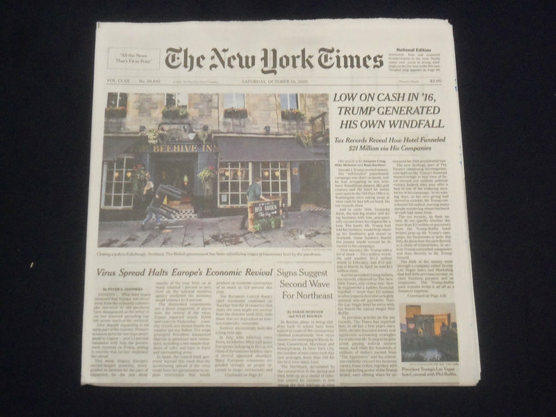 2020 OCT 10 NEW YORK TIMES- WHITEY FORD DIED 1928-2020 -TRUMP GENERATED WINDFALL