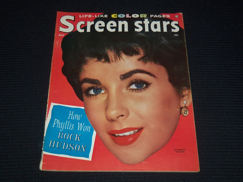 1956 MAY SCREEN STARS MAGAZINE - ELIZABETH TAYLOR COVER - E 15941