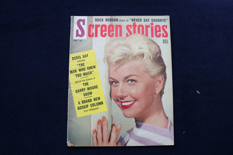 1956 APRIL SCREEN STORIES MAGAZINE - DORIS DAY COVER - E 12824