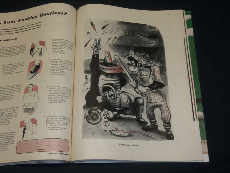 1947 MARCH ESQUIRE MAGAZINE - GREAT ILLUSTRATION - NICE COVER & ADS - ST 5713