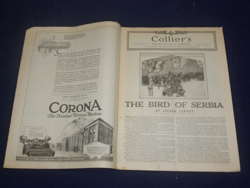 1918 AUGUST 31 COLLIER'S MAGAZINE - THE BIRD OF SERBIA BY JULIAN STREET- ST 6742