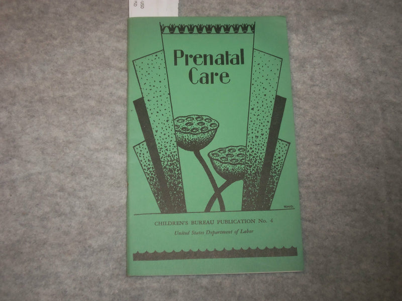1938 PRENATAL CARE - CHILDREN'S BUREAU PUBLICATION NO. 4 - J 6280