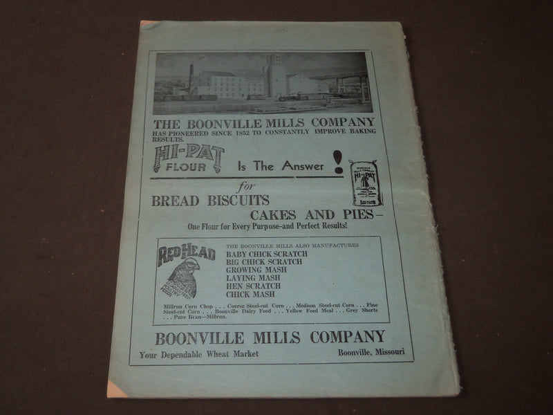1939 SEPTEMBER 1 COOPER COUNTY RECORD NEWSPAPER - DANIEL BOONE DAYS - NP 2886