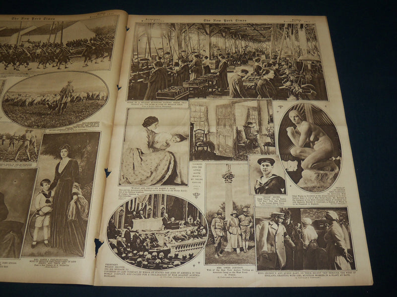 1917 DECEMBER 9 NEW YORK TIMES ROTO PICTURE SECTION - STARS AND STRIPES- NT 9371