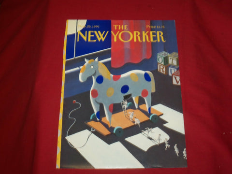 1991 NOVEMBER 25 NEW YORKER MAGAZINE FRONT COVER ONLY - GREAT ART FOR FRAMING
