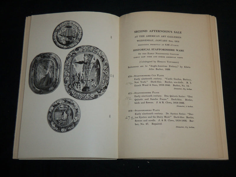 1913 MRS. CLARISSA W. SAMSON COLLECTION HISTORICAL CHINA CATALOGUE - J 6817