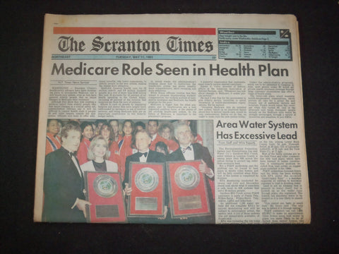 1993 MAY 11 THE SCRANTON TIMES NEWSPAPER - MEDICARE ROLE IN HEALTH PLAN- NP 8337