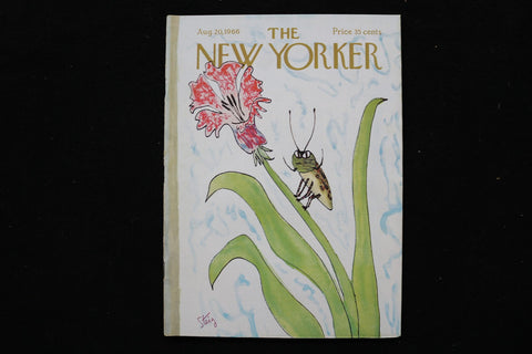 1966 AUGUST 20 NEW YORKER MAGAZINE - GREAT ILLUSTRATED COVER - NY 2709