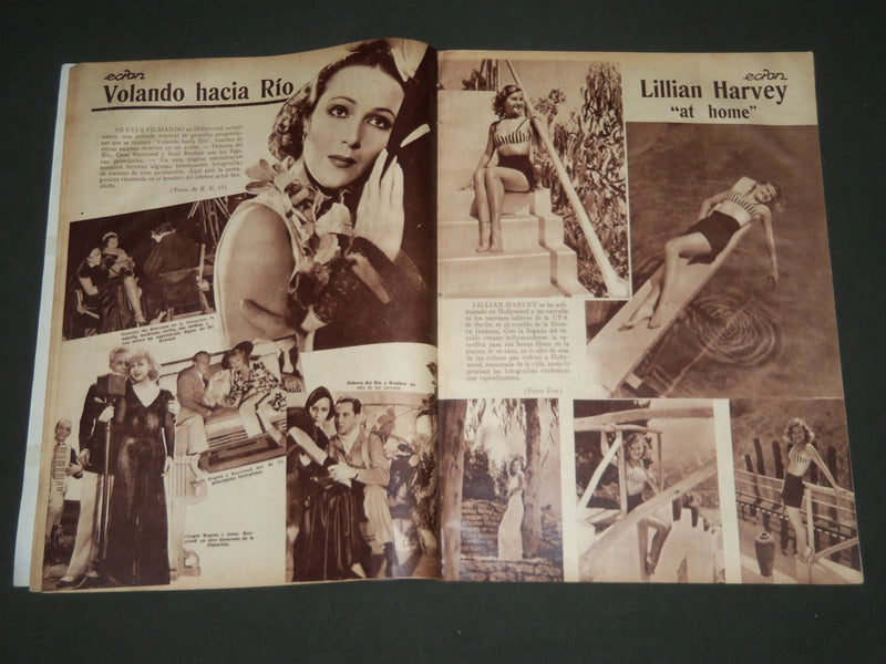 1934 FEB 13 ECRAN SPANISH MAGAZINE - KATHERINE HEPBURN COVER - ST 4779