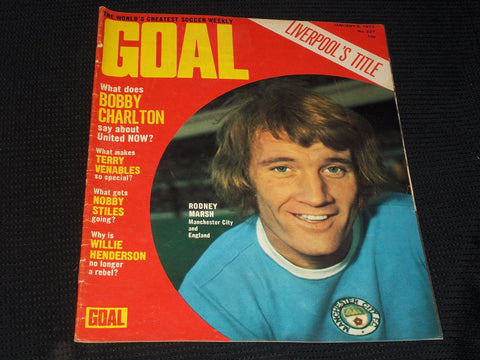 1973 JANUARY 6 GOAL MAGAZINE - RODNERY MARSH FRONT COVER - E 5007