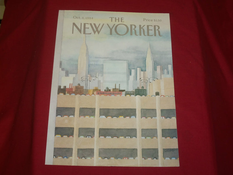 1984 OCTOBER 8 NEW YORKER MAGAZINE FRONT COVER ONLY - GREAT ART FOR FRAMING