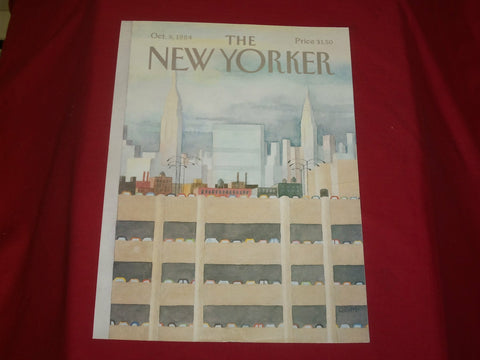 1984 OCTOBER 8 NEW YORKER MAGAZINE FRONT COVER ONLY - GREAT ART FOR FRAMING