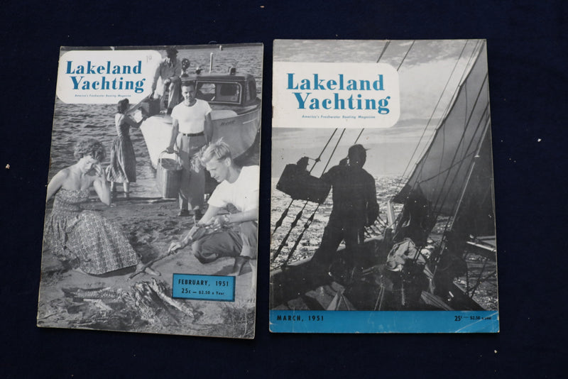 1950-1953 LAKELAND YACHTING MAGAZINE - LOT OF 8 - O 3576