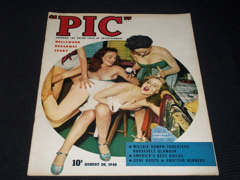 1940 AUGUST 20 PIC MAGAZINE - AQUACADE AQUABELLES COVER - E 5036