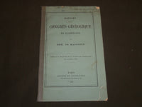 1892 RAPPORT SUR LE CONGRES GEOLOGIQUE DE WASHINGTON BY EMM. DE MARGERIE- J 4968