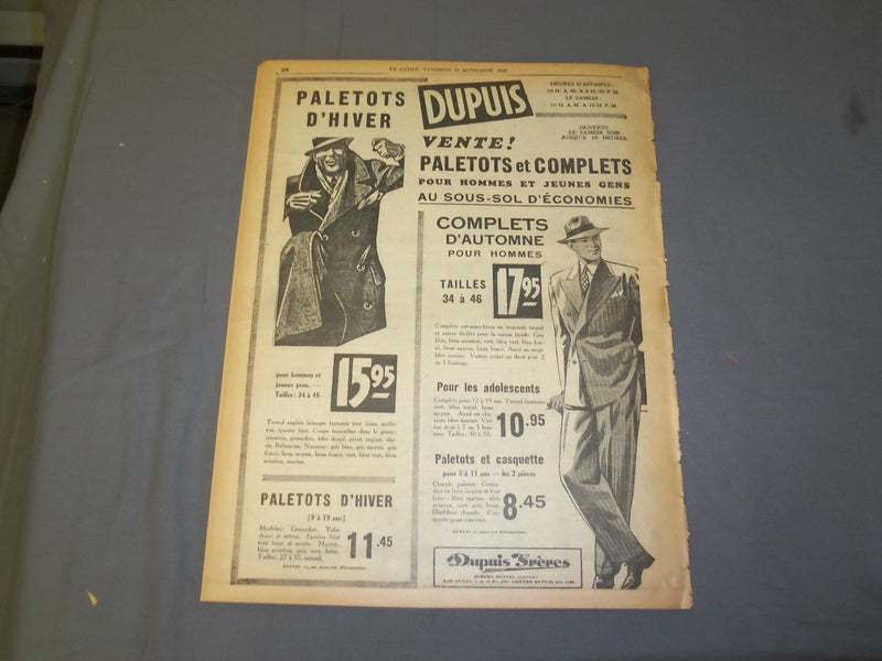 1942 SEP 25 LA PATRIE NEWSPAPER- ALLEMANDS SE REPLIENT SUR LA DEFENSIVE - FR2104