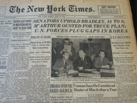 1950 MAY 18 NEW YORK TIMES - SENATORS UPHOLD BRADLEY 18 TO 8 - NT 5785