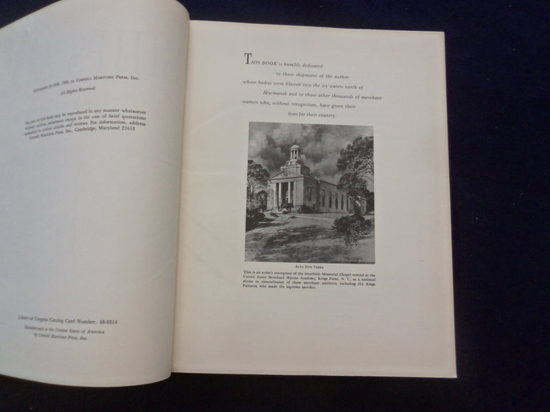 1968 MERCHANT SHIPS, A PICTORIAL STUDY HARDCOVER BOOK BY JOHN LADAGE - KD 8332