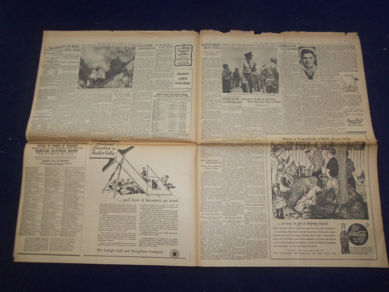 1944 AUG 12 NEW YORK TIMES - AMERICANS SEND COLUMN NORTH TO TRAP ENEMY - NP 6607