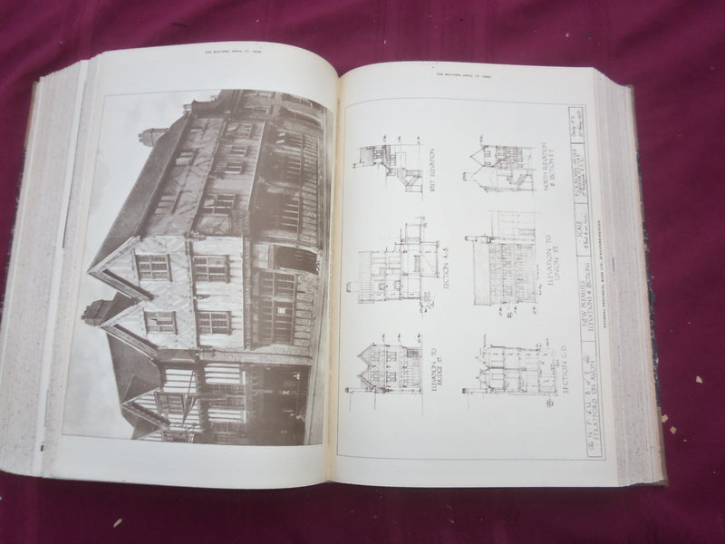 1925 JAN-DEC THE BUILDER U. K. MAGAZINE BOUND VOLUMES - 2 VOLS - FOLD OUTS- C 31