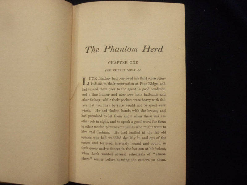 1916 THE PHANTOM HERD HARDCOVER BOOK BY B.M. BOWER - KD 8415