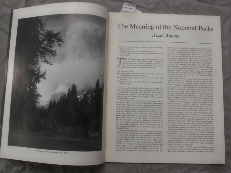 1989 A TRIBUTE TO ANSEL ADAMS SOFTCOVER BOOK BY - K 274