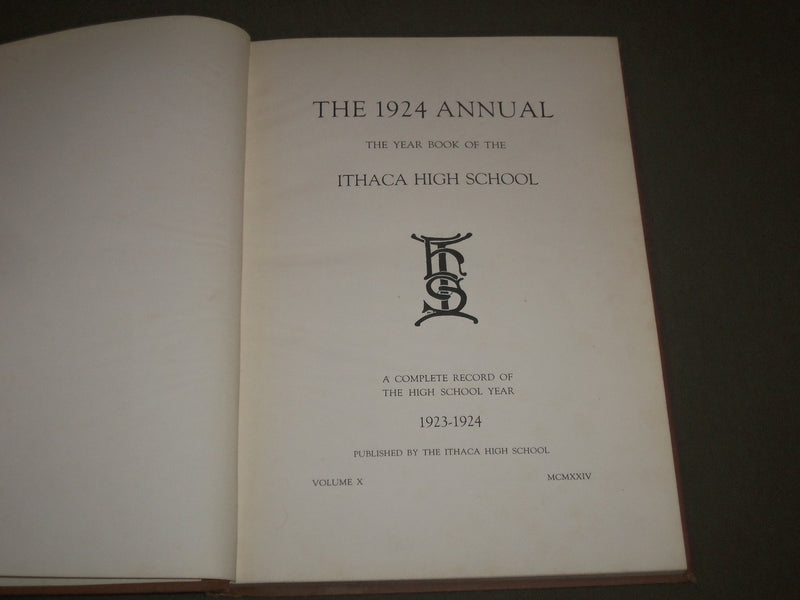 1924 THE ANNUAL ITHACA HIGH SCHOOL YEARBOOK - NEW YORK - PHOTOS - YB 1311