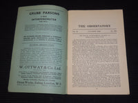 1937-1953 THE OBSERVATORY MONTHLY REVIEW OF ASTRONOMY MAGAZINE LOT OF 20- O 2827