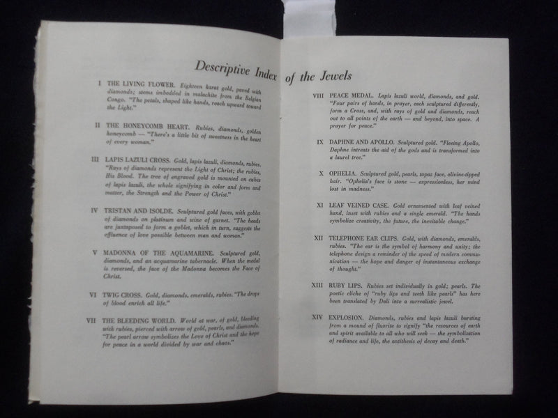 1964 DALI ART-IN-JEWELS SOFTCOVER BOOK - K 185