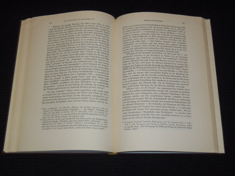 1964 DAS PATHOS IN SCHILLERS JUGENDLYRIK BOOK BY WERNER KELLER - KD 7862