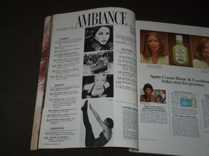 1978 NOVEMBER AMBIANCE MAGAZINE - PHYLLIS GEORGE COVER - J 3384