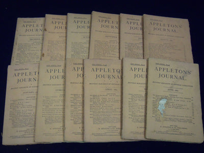 1880 APPLETON'S JOURNAL LOT OF 12 ISSUES COMPLETE YEAR - NICE STORIES - WR 688