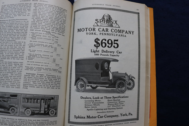 1915 AUGUST AUTOMOBILE TRADE JOURNAL - 1916 IMPROVEMENT NUMBER - K 752