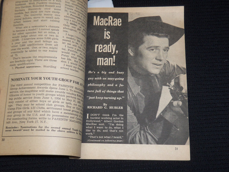 1956 JULY COMPACT YOUNG PEOPLE'S DIGEST MAGAZINE - GORDON MACRAE COVER- SP 4862A