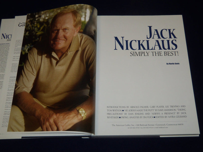 Jack Nicklaus : Simply the Best! by Martin Davis (2007, Hardcover) - I 20