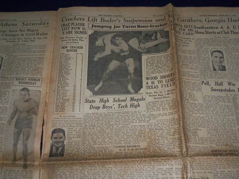 1931 FEBRUARY 31 THE ATLANTA JOURNAL SPORTS SECTION - VANDY CHECKS TECH- NP 972V