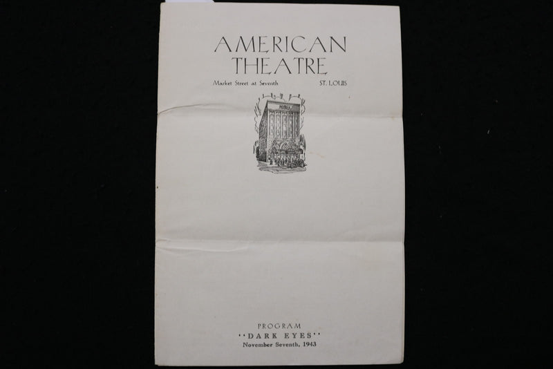 1943-1944 AMERICAN THEATRE PROGRAM - LOT OF 3 - ST. LOUIS - K 2815