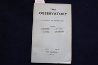 1953 DECEMBER THE OBSERVATORY A REVIEW OF ASTRONOMY - SOFTCOVER BOOK - K 1443