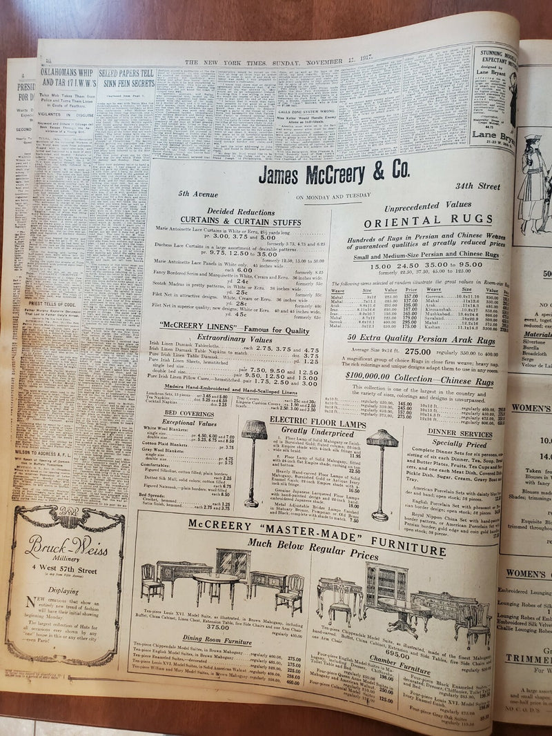 1917 NOVEMBER 11 NEW YORK TIMES - KERENSKY GAINING SUPPORT IN RUSSIA - NT 8066