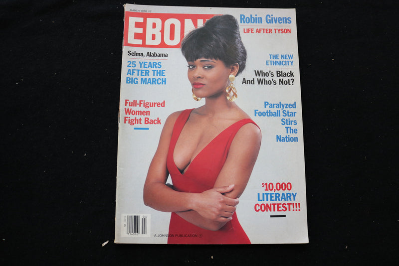 1990 MARCH EBONY MAGAZINE - ROBIN GIVENS COVER - ST 1012J