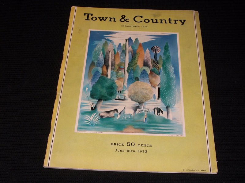1932 JUNE 15 TOWN & COUNTRY MAGAZINE - SERGE FERAT FRONT COVER - E 2513