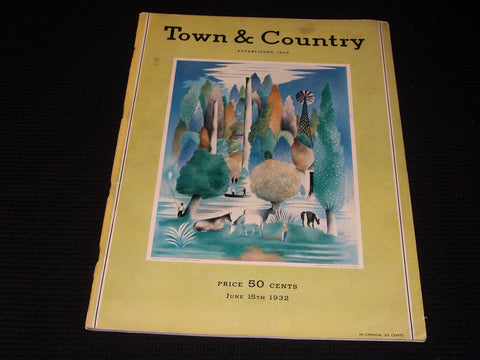 1932 JUNE 15 TOWN & COUNTRY MAGAZINE - SERGE FERAT FRONT COVER - E 2513