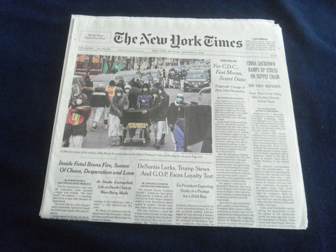 2022 JANUARY 17 NEW YORK TIMES - CHINA LOCKDOWN RAMPS UP STRESS ON SUPPLY CHAIN