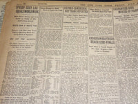 1921 JULY 8 NEW YORK TIMES NEWSPAPER- WARSHIPS ARRIVE, TAMPICO EXCILED - NT 8697