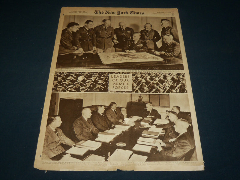 1941 DECEMBER 7 NEW YORK TIMES PICTURE SECTION - ARMED FORCES LEADERS - NT 9395