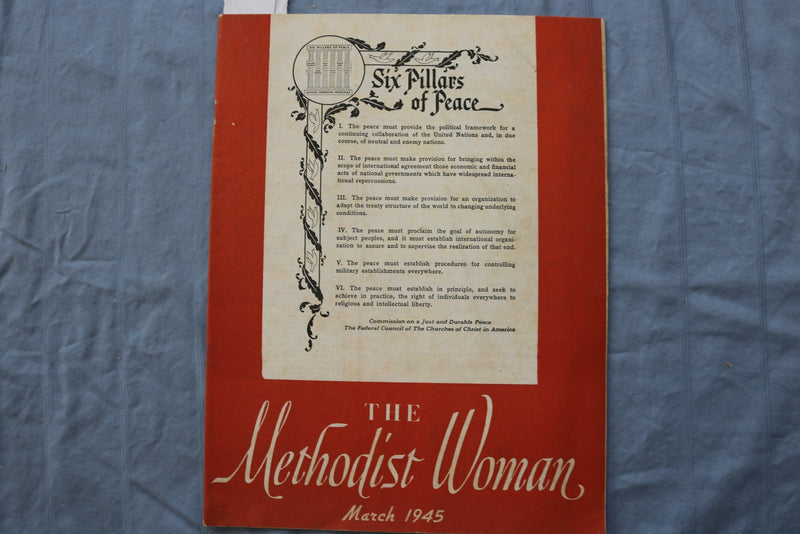 1945 MARCH THE METHODIST WOMAN - JOHN FOSTER DULLES - SOFTCOVER BOOK - K 3000